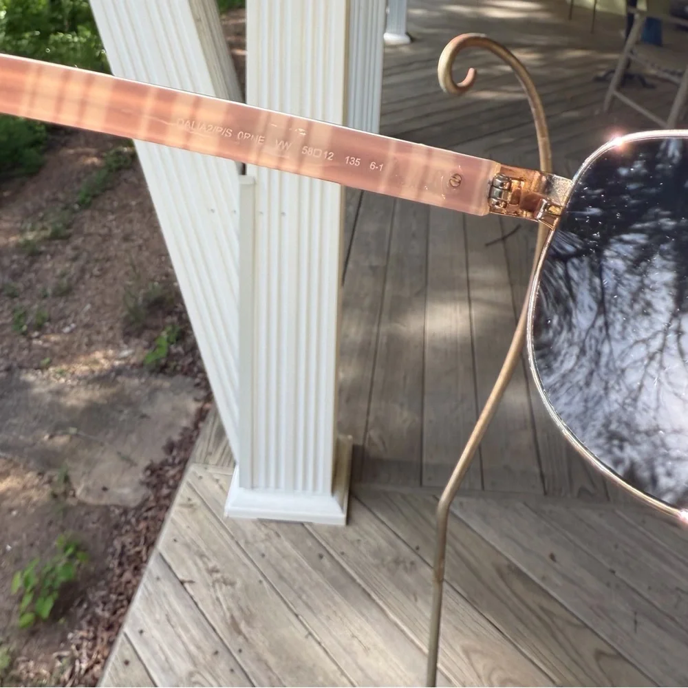 kate spade gold aviator sunglasses with brown lenses